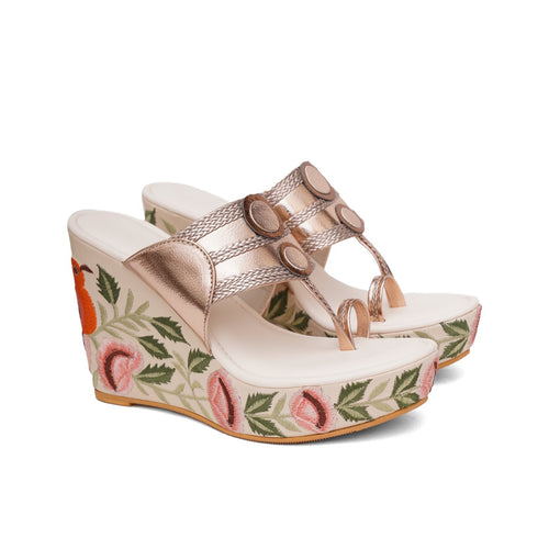 Rose Gold Bird Wedges