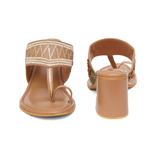 Nude Zari Block Heels