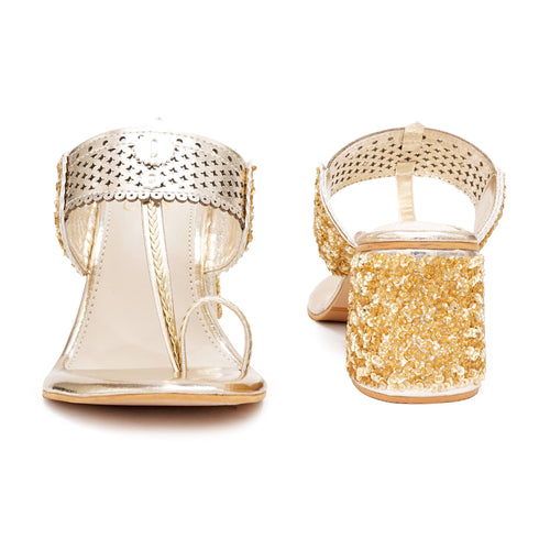 Glam Luxe Gold Heels