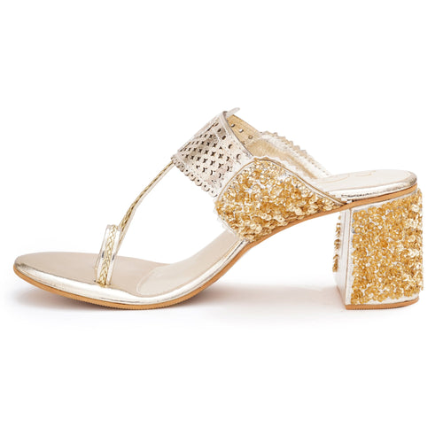 Glam Luxe Gold Heels