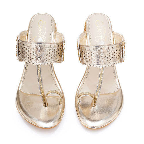 Glam Luxe Gold Heels