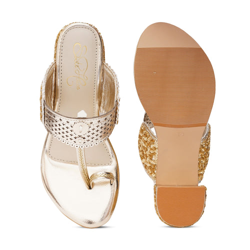 Glam Luxe Gold Heels