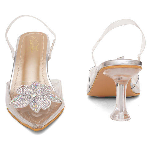 Crystal Bloom Heels