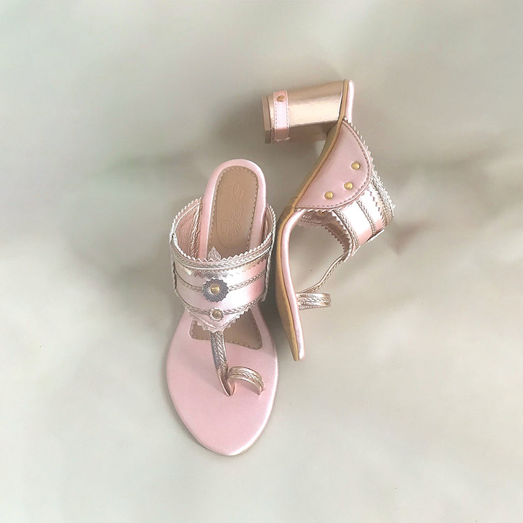 Baby Pink Satin Heels thumbnail 2