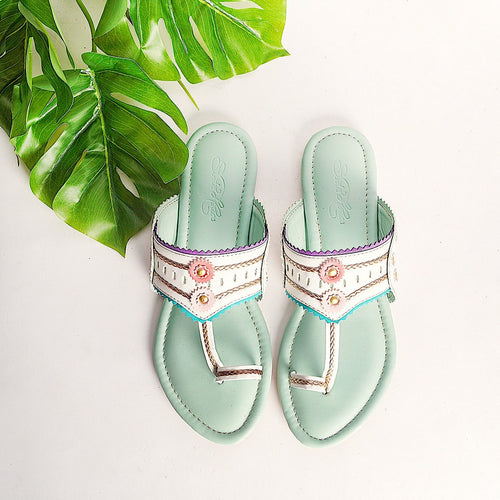 Pastel Pop Sea Green Flats