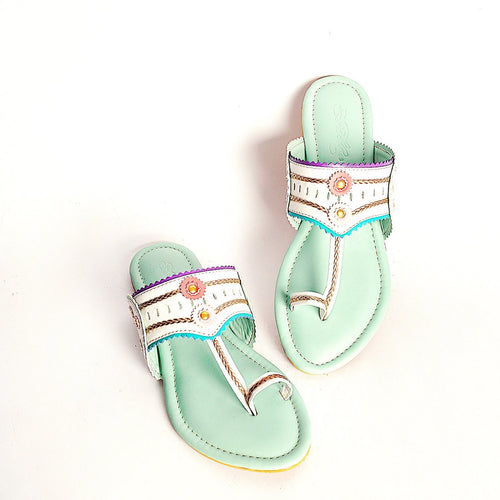 Pastel Pop Sea Green Flats