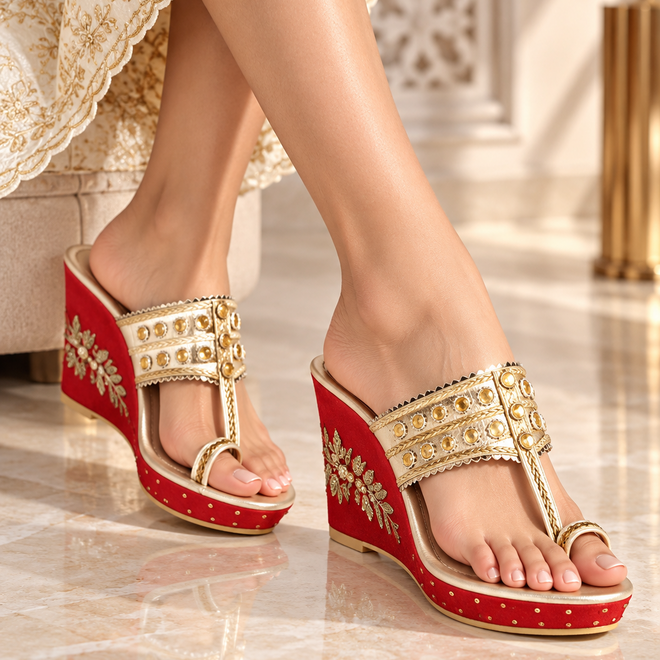 Red Tiki Wedges