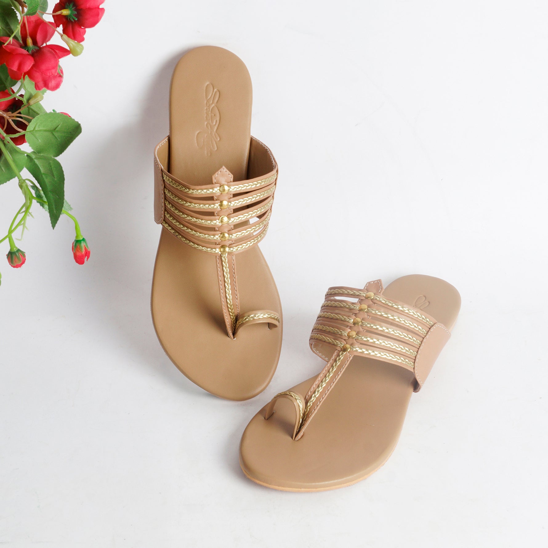 Beige Classics Flats thumbnail 3