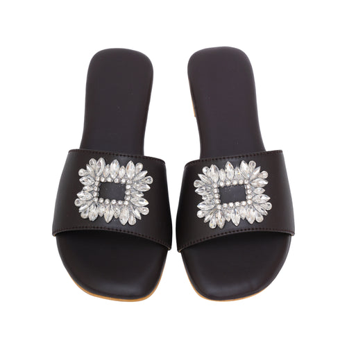 Vivien Black Brooch Flats