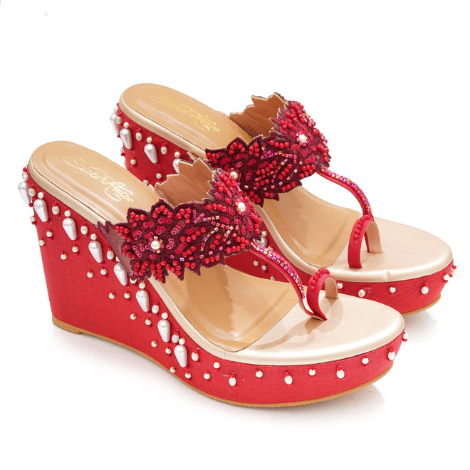 Red Scarlet Elegance Wedges