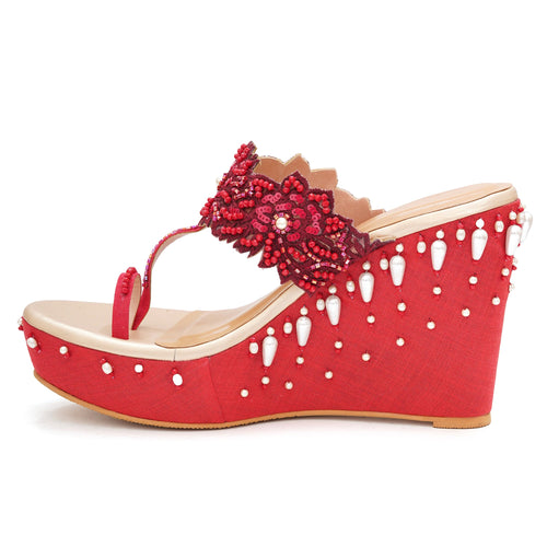 Red Scarlet Elegance Wedges