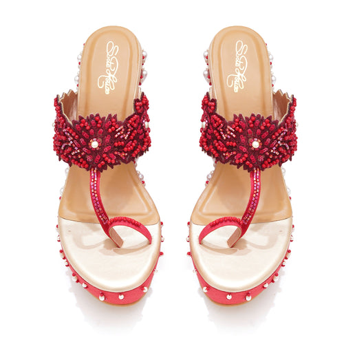 Red Scarlet Elegance Wedges