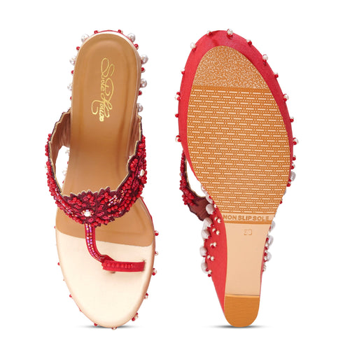 Red Scarlet Elegance Wedges