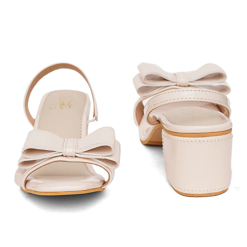 Crème Bow Heels