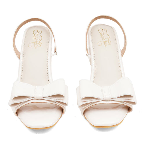 Crème Bow Heels