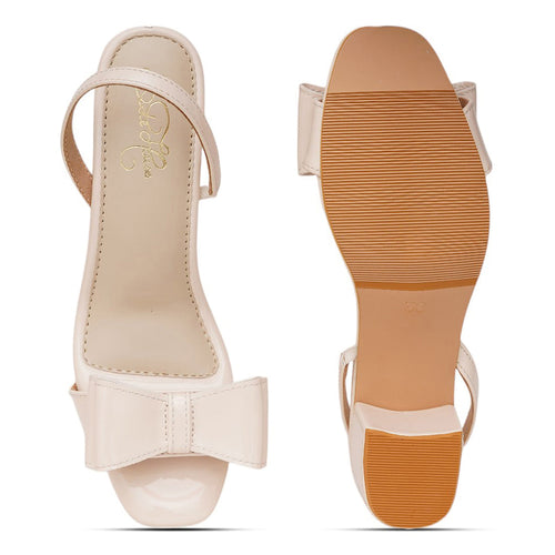 Crème Bow Heels