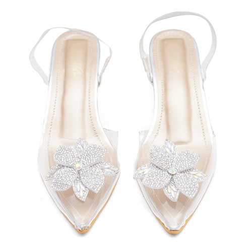 Crystal Bloom Heels