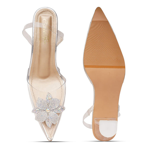 Crystal Bloom Heels