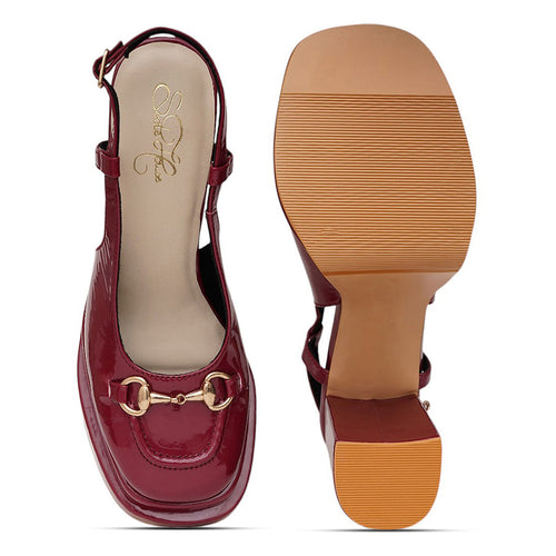 Noir In Burgundy Heels