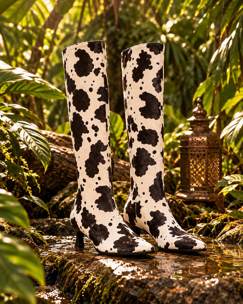 Cow knee boot
