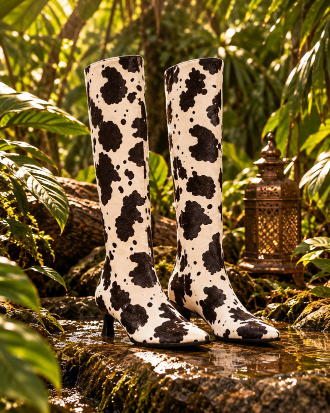 Cow knee boot