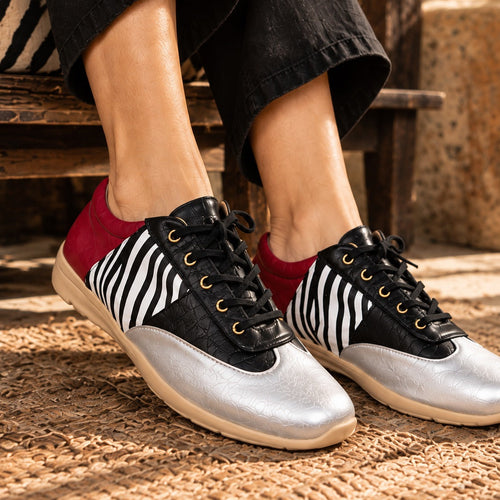 Red zebra shoe