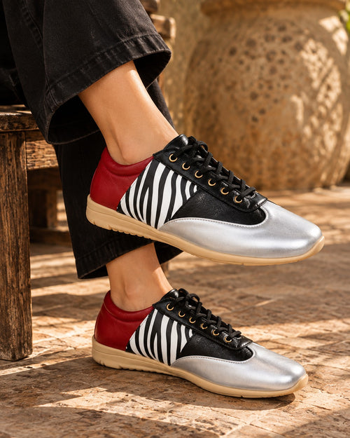 Red zebra shoe