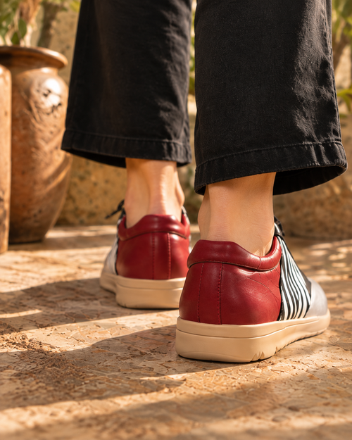 Red zebra shoe