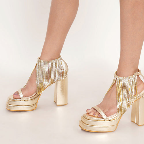 Jewel In Gold Heel - Main Image