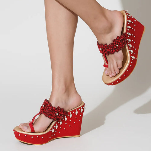 Red Scarlet Elegance Wedges