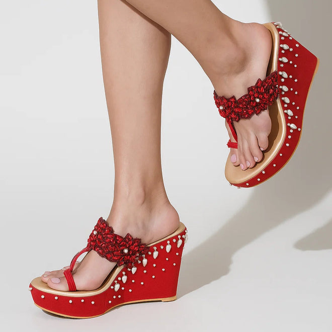 Red Scarlet Elegance Wedges